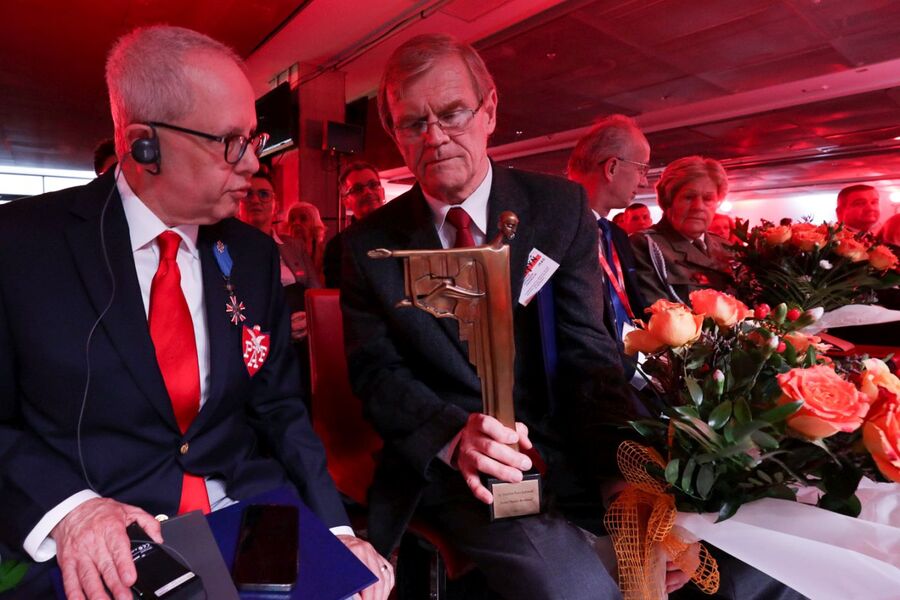 Uroczyste wręczenie nagród „Kustosz Pamięci Narodowej” – Kongres Pamięci Narodowej, PGE Narodowy, 15 kwietnia 2023. Fot. Mikołaj Bujak (IPN)